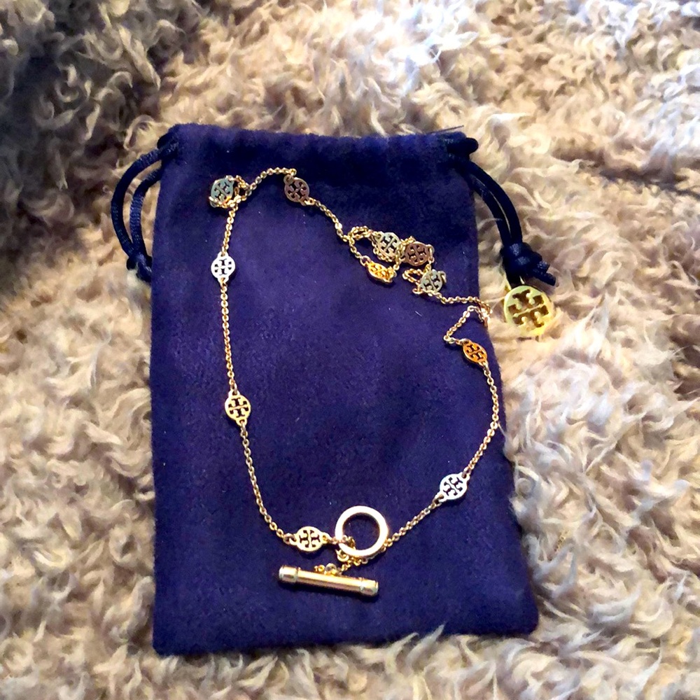Tory Burch rose gold necklace